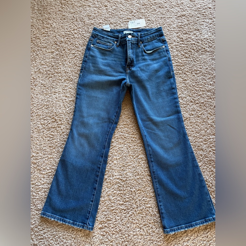 Good American Good Legs Crop Mini Boot 
Size 6/28